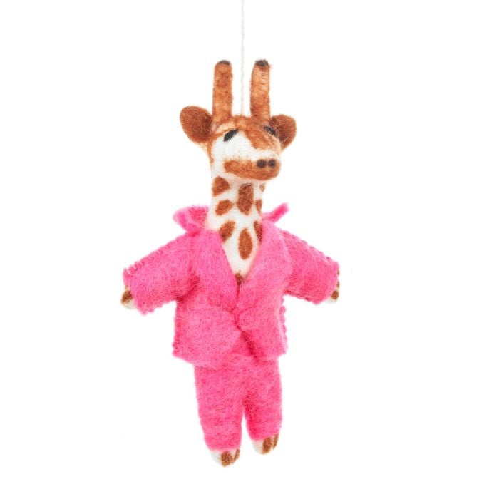 felt so good Handmade Felt Gregory Giraffe Hanging Decoration