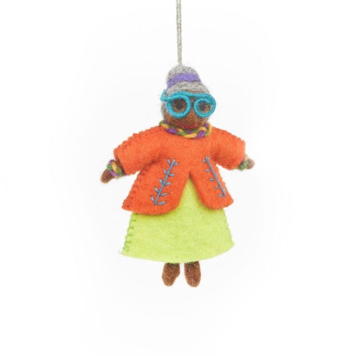 Felt So Good Handmade Felt Groovy Grannies Hanging Decoration