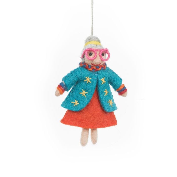 Felt So Good Handmade Felt Groovy Grannies Hanging Decoration