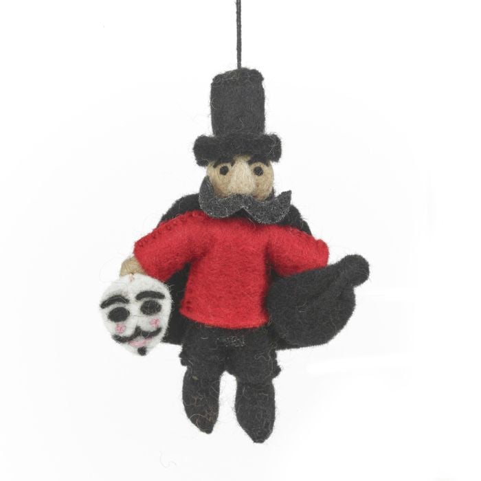Felt So Good Handmade Felt Guy Fawkes Hanging Decoration