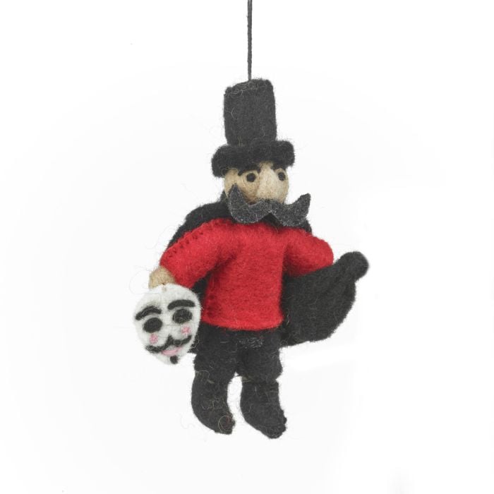 felt so good Handmade Felt Guy Fawkes Hanging Decoration
