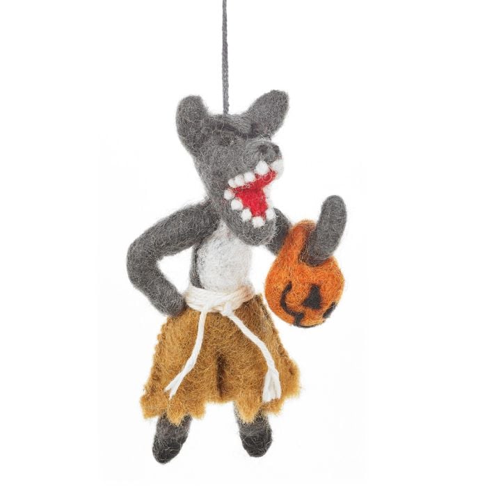 Felt So Good Handmade Felt Halloween Werewolf Hanging Decoration