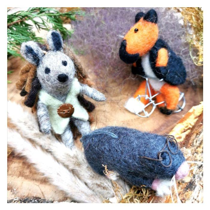 Felt So Good Handmade Felt Hanging Biodegradable Mole With Specs Decoration