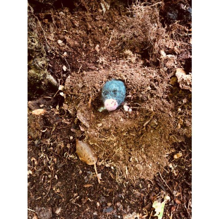 Felt So Good Handmade Felt Hanging Biodegradable Mole With Specs Decoration
