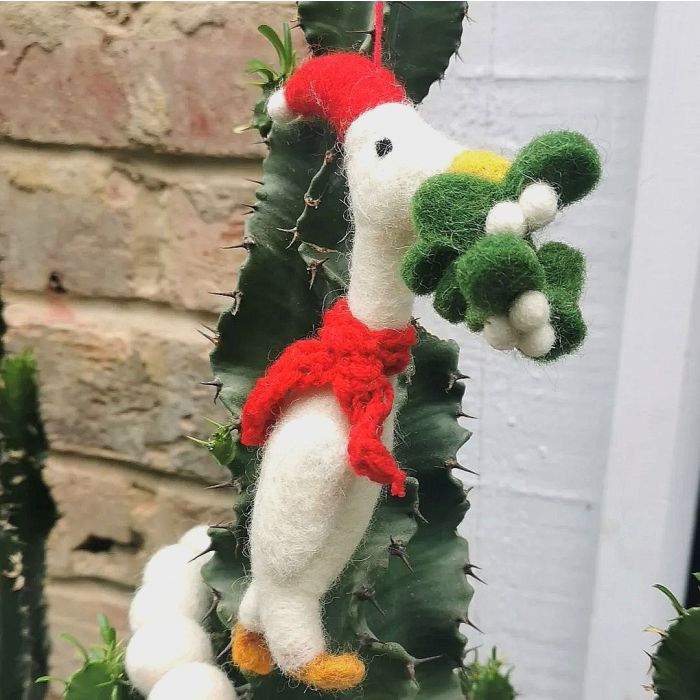Felt So Good Handmade Felt Hanging Christmas Quacker Duck Decoration