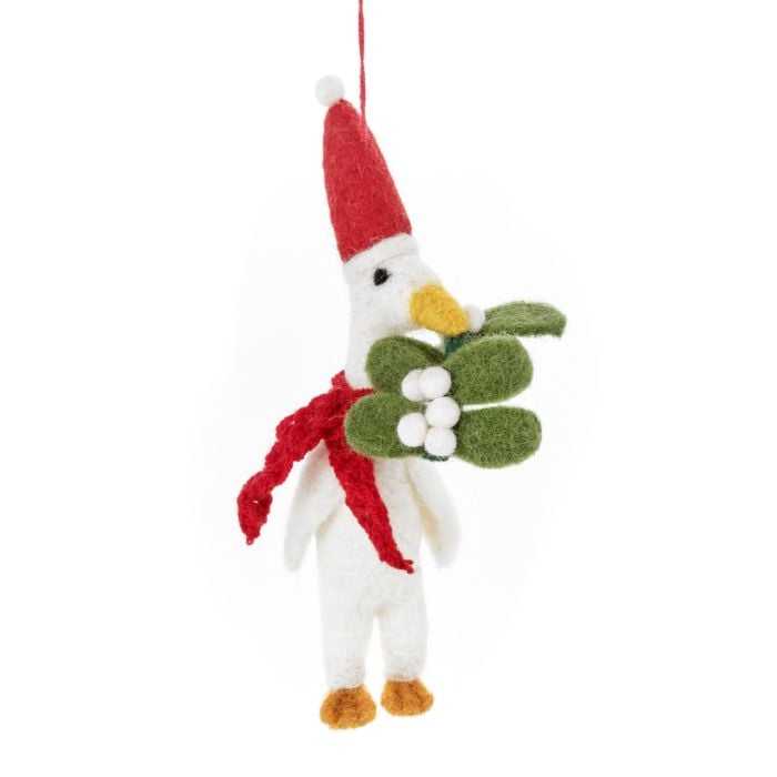 felt so good Handmade Felt Hanging Christmas Quacker Duck Decoration