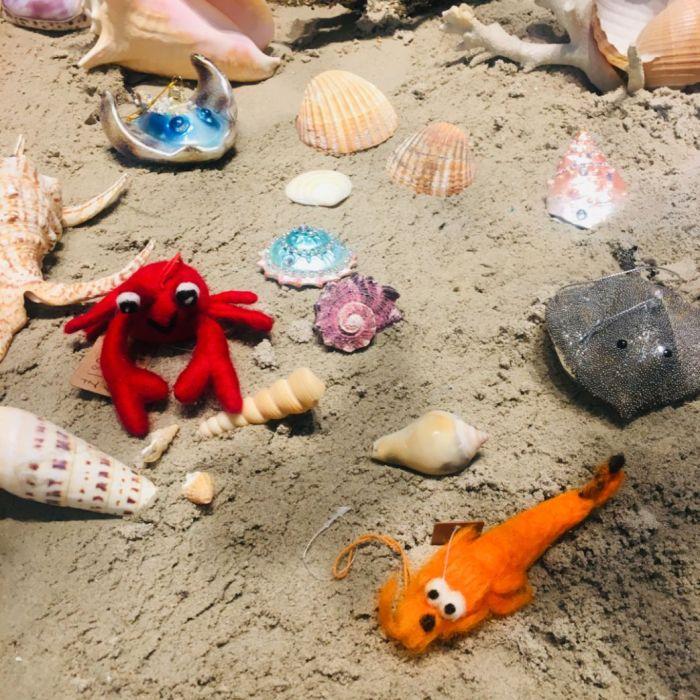 Felt So Good Handmade Felt Hanging Sebastian Crab Biodegradable Felt Decoration