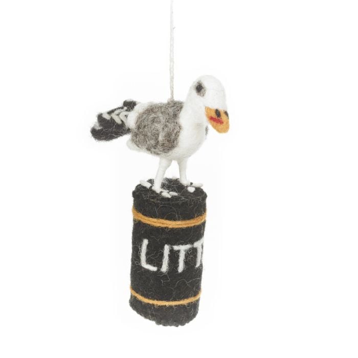 felt so good Handmade Felt Hangry Seagull Hanging Seaside British Decoration