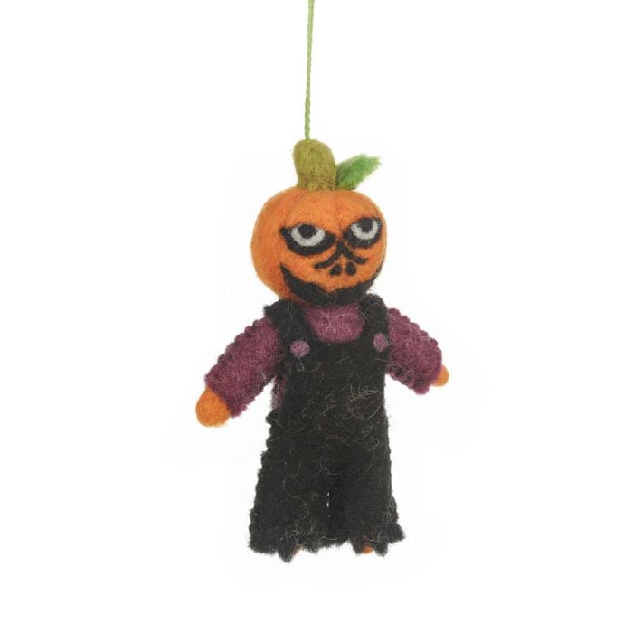 felt so good Handmade Felt Hannibal Pumpkin Hanging Halloween Decoration