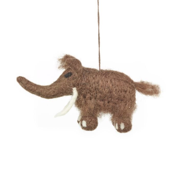 Felt So Good Handmade Felt Harold Woolly Mammoth Hanging Decoration