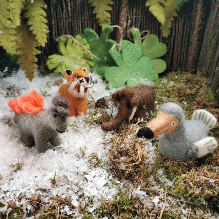 Felt So Good Handmade Felt Harold Woolly Mammoth Hanging Decoration