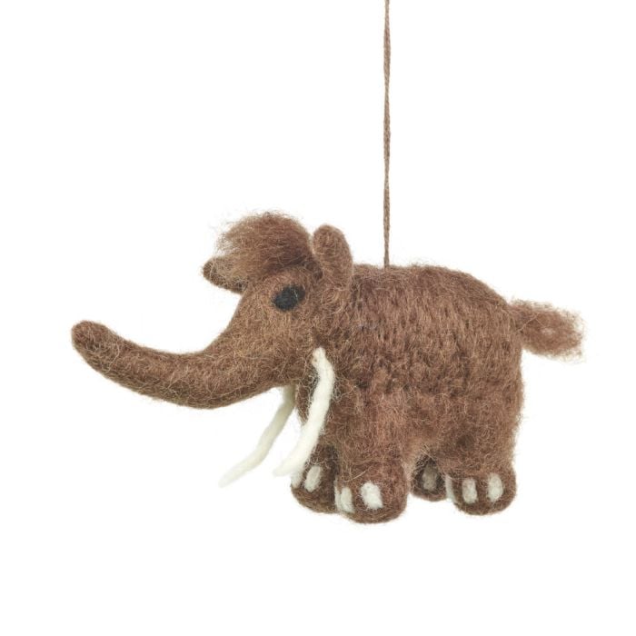 felt so good Handmade Felt Harold Woolly Mammoth Hanging Decoration