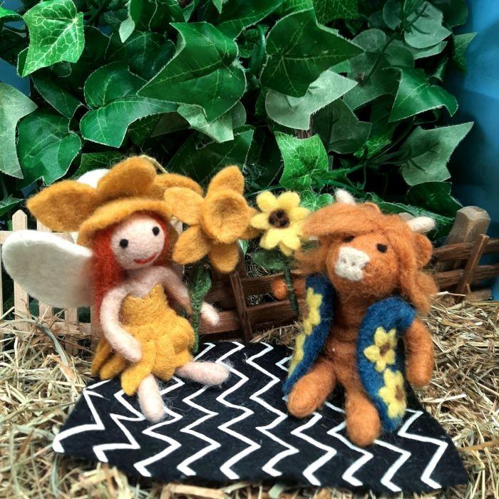 Felt So Good Handmade Felt Harrison The Highland Cow Hanging Decoration