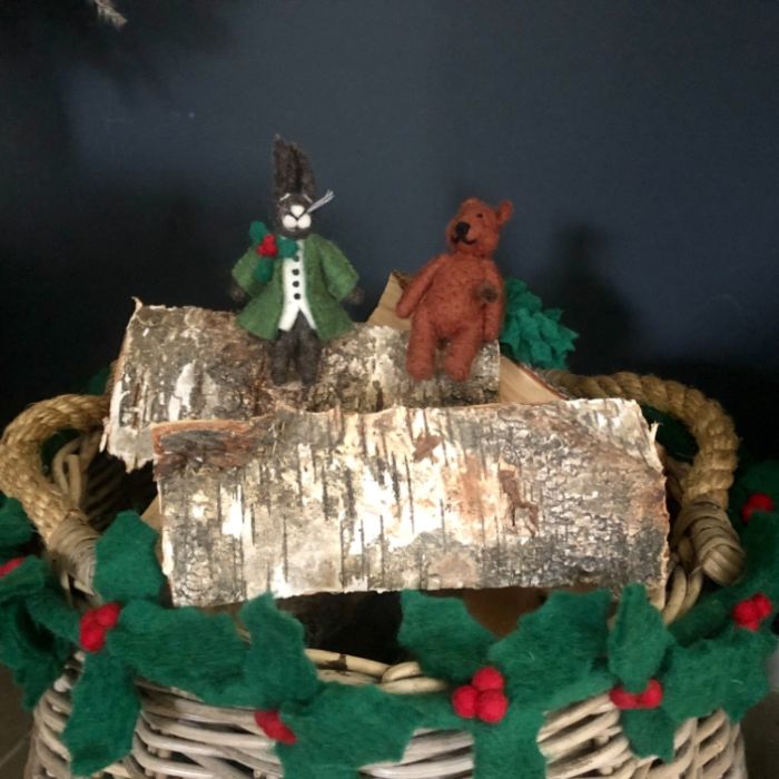 Felt So Good Handmade Felt Hector Christmas Hare Hanging Decoration