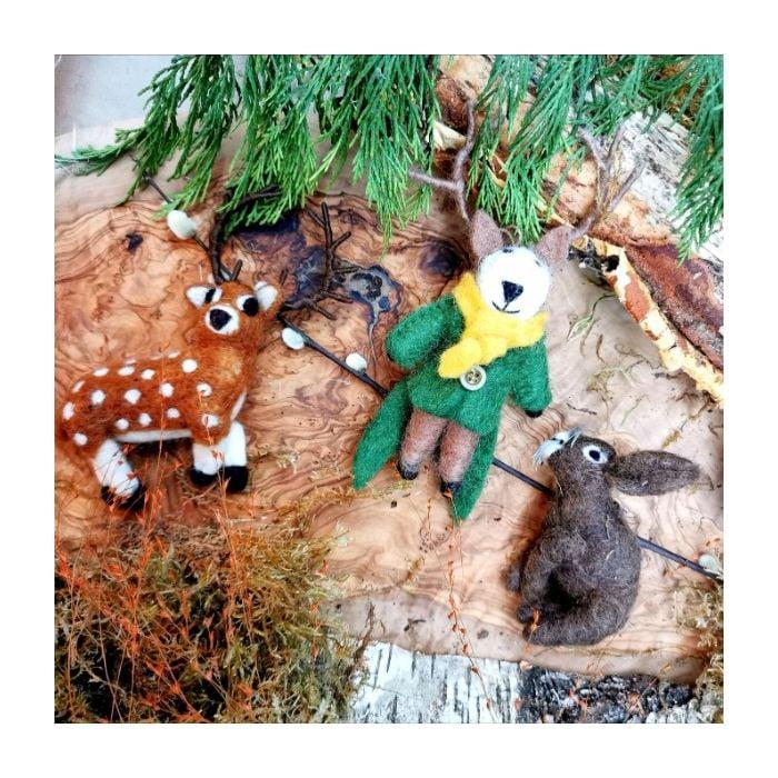 Felt So Good Handmade Felt Herbert The Hare Hanging Decoration