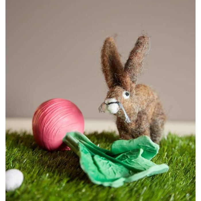 Felt So Good Handmade Felt Herbert The Hare Hanging Decoration