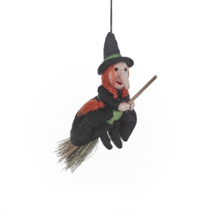 felt so good Handmade Felt Hermione the Witch Halloween Hanging Decoration