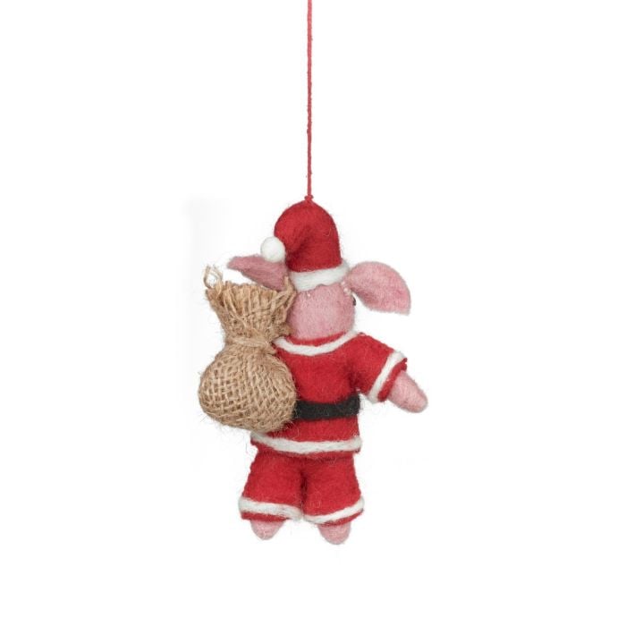 Felt So Good Handmade Felt Ho Ho Hog Christmas Pig Hanging Decoration