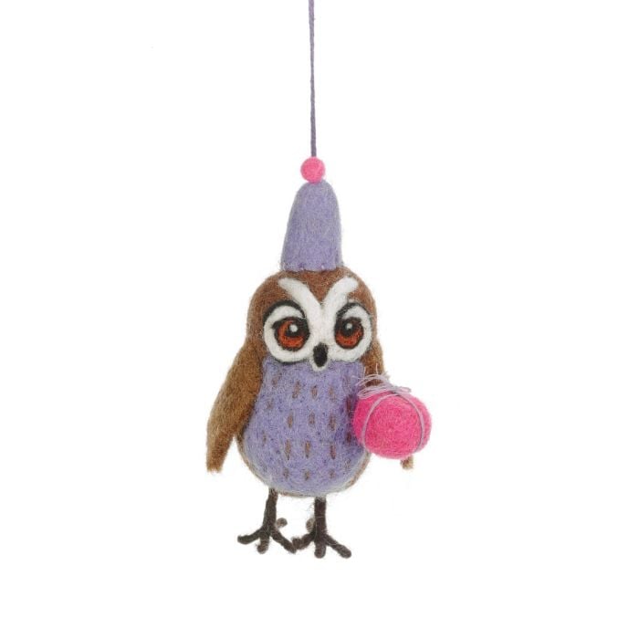 felt so good Handmade Felt Hootie the Owl Hanging Decoration