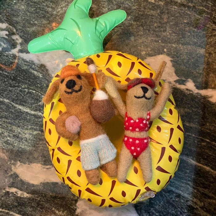 Felt So Good Handmade Felt Hot Dog Bikini Beach Hanging Decoration