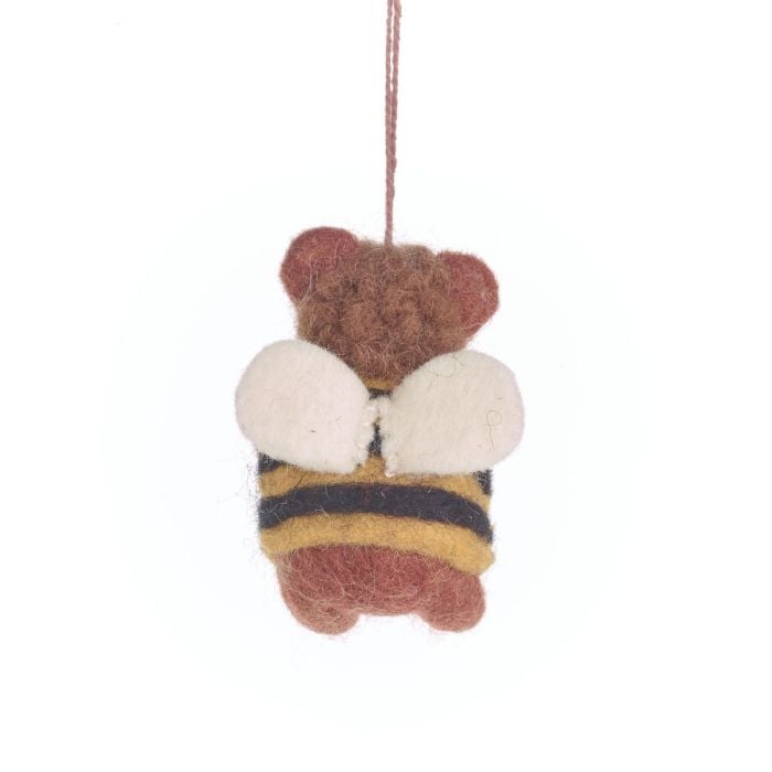 Felt So Good Handmade Felt Howie Honey Bee Bear Hanging Decoration