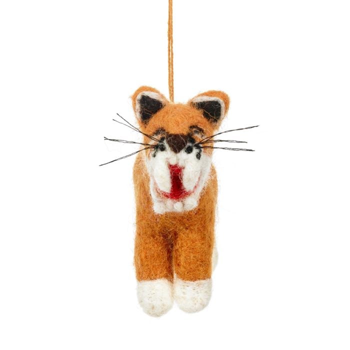 Felt So Good Handmade Felt Hunter The Sabre Tooth Tiger Hanging Decoration