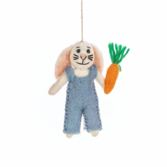 felt so good Handmade Felt Hutch the Bunny Hanging Easter Decoration felt so good Handmade Felt Hutch the Bunny Hanging Easter Decoration