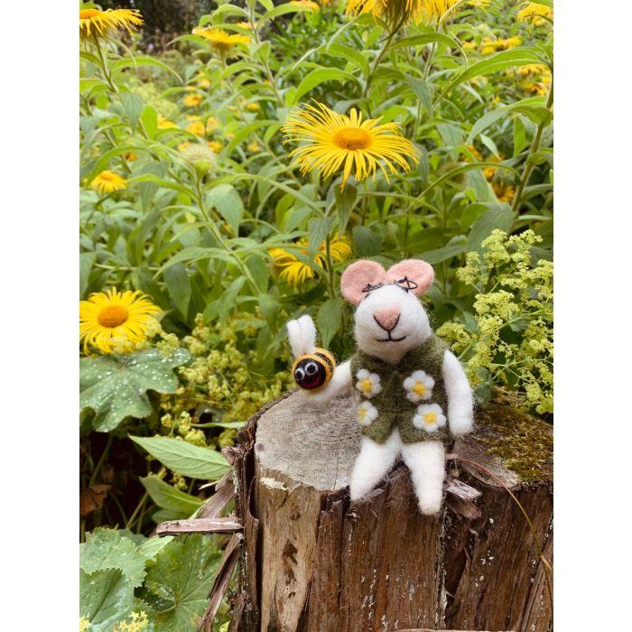 Felt So Good Handmade Felt Isaac The Mouse Hanging Bumblebee Decoration