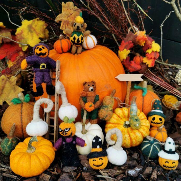 Felt So Good Handmade Felt Jack The Pumpkin Hanging Halloween Decoration