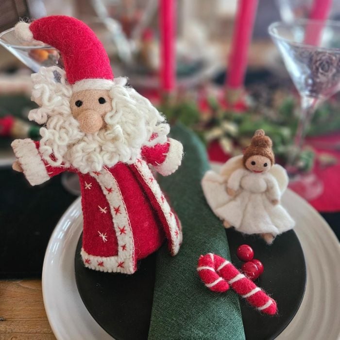 Felt So Good Handmade Felt Jolly Santa Christmas Tree Topper