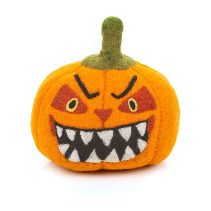 felt so good Handmade Felt Large Scary Pumpkin Halloween Home Decoration