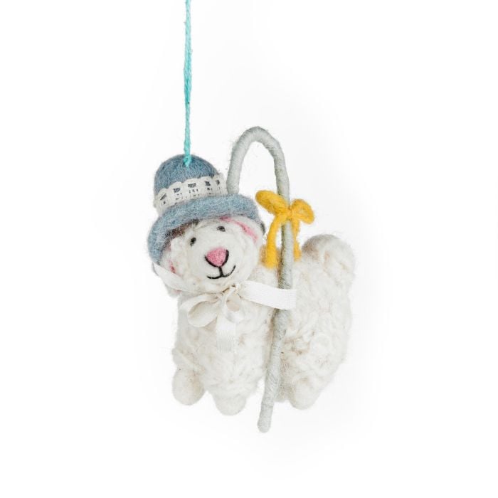 felt so good Handmade Felt Little Bo Sheep Easter Hanging Decoration