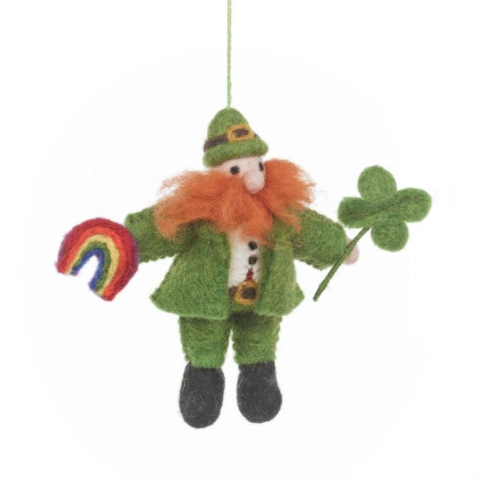 felt so good Handmade Felt Lucky Leprechaun Irish Hanging Decoration