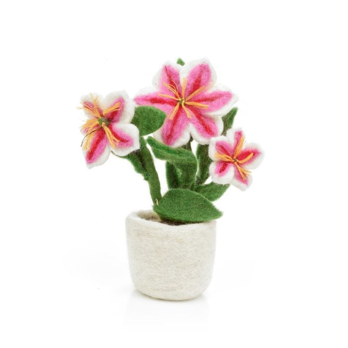 felt so good Handmade Felt Luscious Lily Pot Decoration