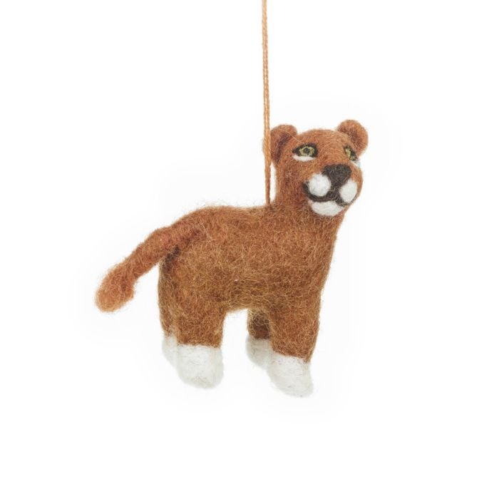 felt so good Handmade Felt Lux the Lioncub Hanging Baby Lion Safari Decoration
