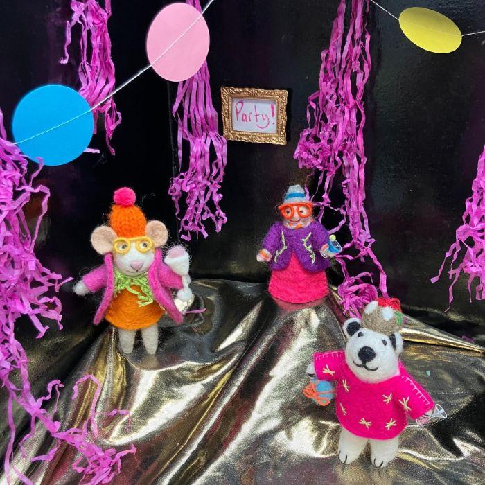 Felt So Good Handmade Felt Margie The Merry Mouse Hanging Christmas Decoration