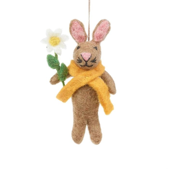 felt so good Handmade Felt Marigold the Rabbit Hanging Spring Easter Decoration