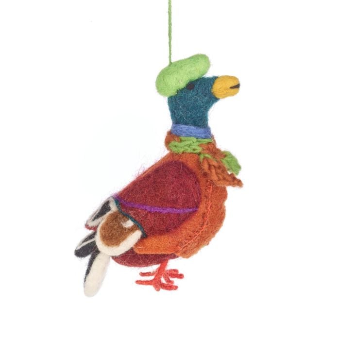 Felt So Good Handmade Felt Master Mallard The Duck Hanging Decoration