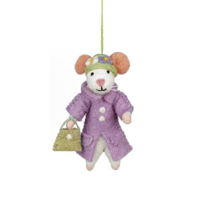 felt so good Handmade Felt Matilda the Mouse Hanging Decoration