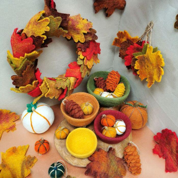 Felt So Good Handmade Felt Medium Pumpkins Halloween Home Decoration