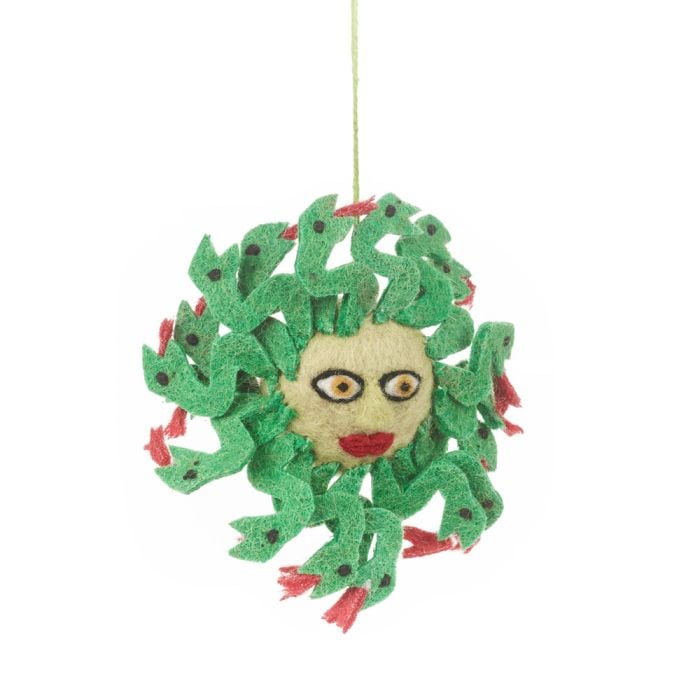 Felt So Good Handmade Felt Medusa Hanging Mythological Decoration