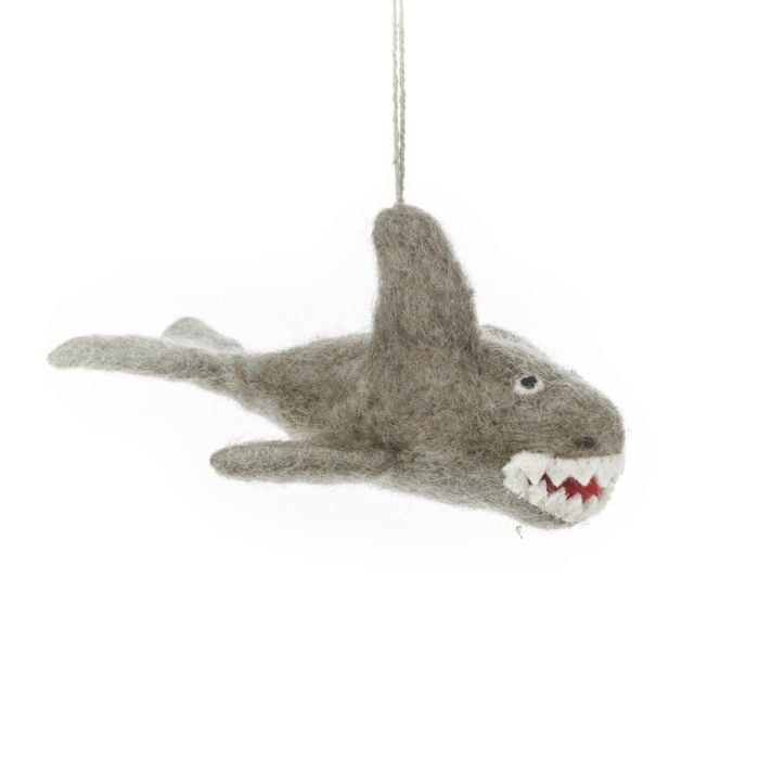 Felt So Good Handmade Felt Megaladon Shark Hanging Decoration