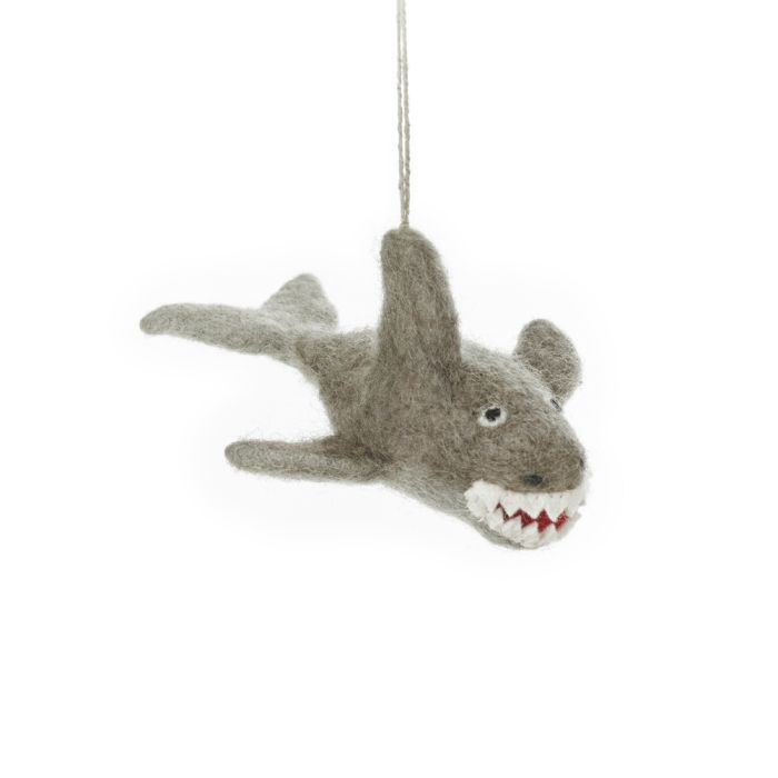 felt so good Handmade Felt Megaladon Shark Hanging Decoration