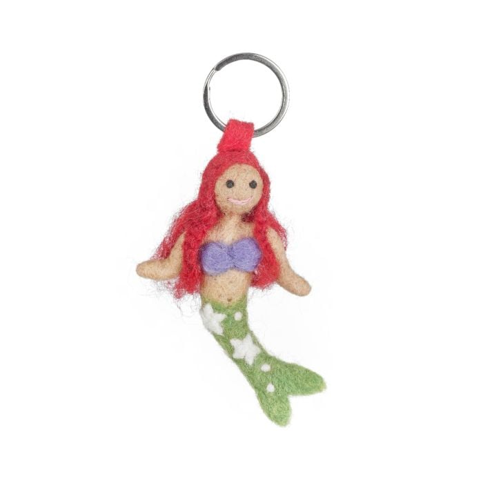felt so good Handmade Felt Mermaid Keyring Decoration