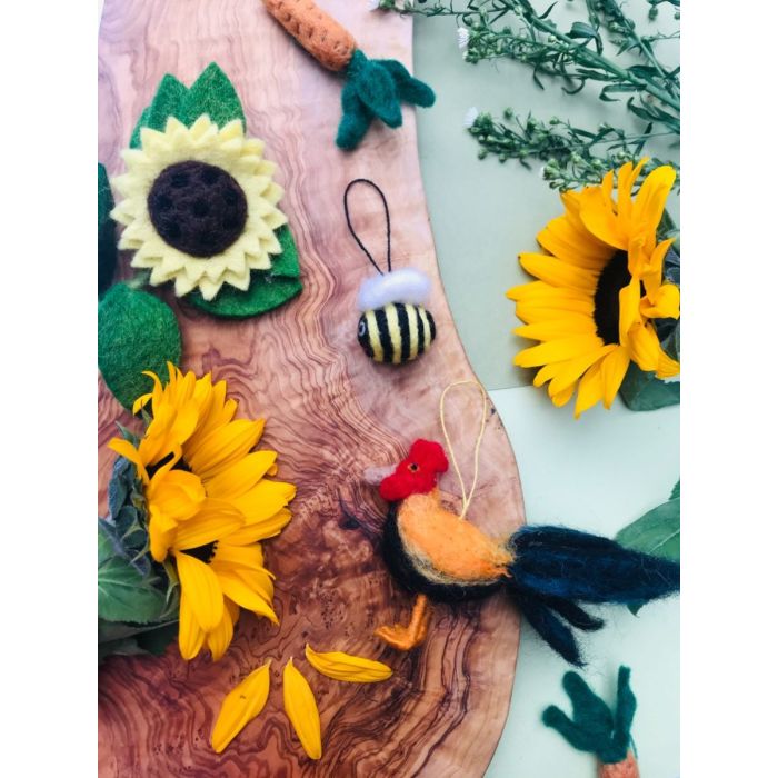 Felt So Good Handmade Felt Mini Bumblebees Set Of 3 Hanging Decorations