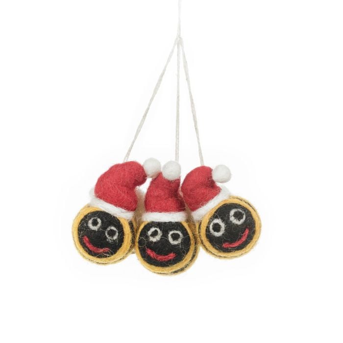 felt so good Handmade Felt Mini Christmas Bee's (Set of 3) Hanging Tree Decorations