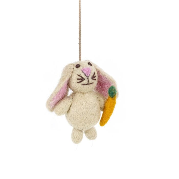 Felt So Good Handmade Felt Mini Easter Bunnies (Set Of 3) Decorations