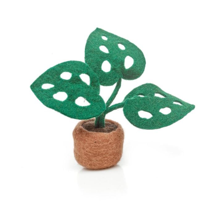 felt so good Handmade Felt Monstera Deliciosa Standing Plant Decoration