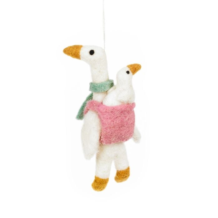 Felt So Good Handmade Felt Mother Goose Hanging Decoration