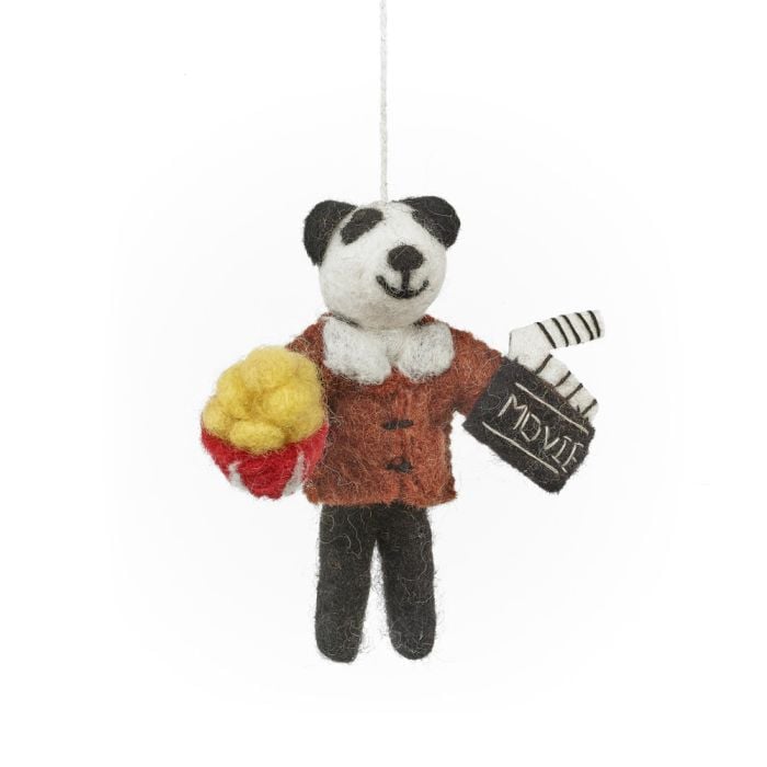 Felt So Good Handmade Felt Movie Buff Panda Hanging Decoration